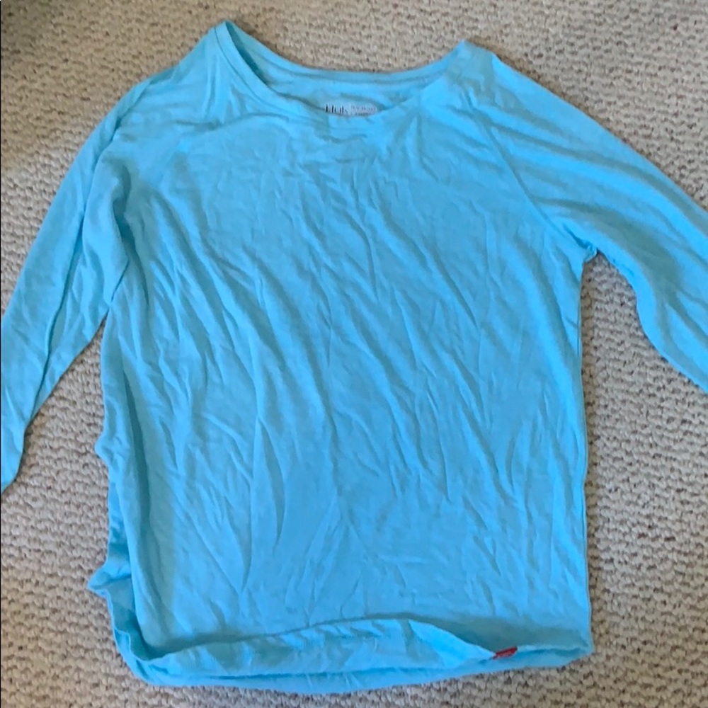 Light blue long sleeve T-shirt